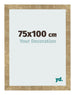 Marco de Fotos 75x100cm Dorado Antiguo MDF Bologna Delantera Tamano | Yourdecoration.es