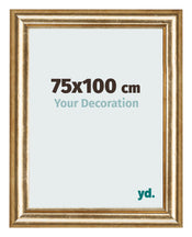 Marco de Fotos 75x100cm Dorado Antiguo MDF Lazio Delantera Tamano | Yourdecoration.es