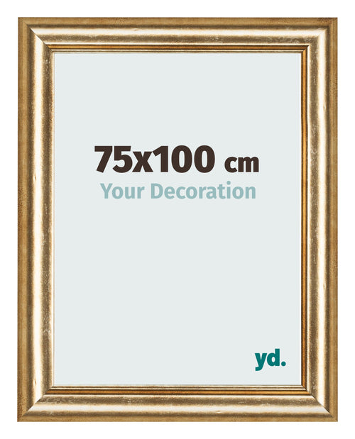 Marco de Fotos 75x100cm Dorado Antiguo MDF Lazio Delantera Tamano | Yourdecoration.es