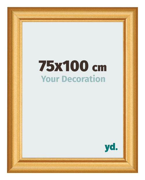 Marco de Fotos 75x100cm Dorado Matte MDF Lazio Delantera Tamano | Yourdecoration.es