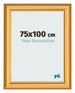 Marco de Fotos 75x100cm Dorado Matte MDF Lazio Delantera Tamano | Yourdecoration.es