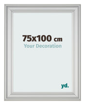 Marco de Fotos 75x100cm Plateado Mate MDF Lazio Delantera Tamano | Yourdecoration.es