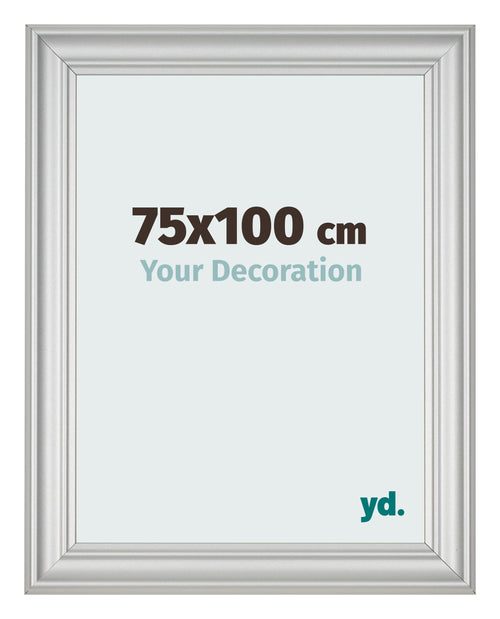 Marco de Fotos 75x100cm Plateado Mate MDF Lazio Delantera Tamano | Yourdecoration.es
