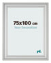 Marco de Fotos 75x100cm Plateado Mate MDF Lazio Delantera Tamano | Yourdecoration.es