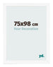 Marco de Fotos 75x98 cm Blanco Mate MDF Bologna Delantera Tamano | Yourdecoration.es