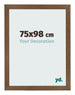 Marco de Fotos 75x98 cm Roble Rustico MDF Bologna Delantera Tamano | Yourdecoration.es