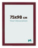 Marco de Fotos 75x98 cm Vino Tinto Barrido MDF Bologna Delantera Tamano | Yourdecoration.es
