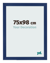 Marco de Fotos 75x98cm Azul Oscuro Barrido MDF Bologna Delantera Tamano | Yourdecoration.es