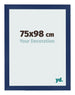 Marco de Fotos 75x98cm Azul Oscuro Barrido MDF Bologna Delantera Tamano | Yourdecoration.es