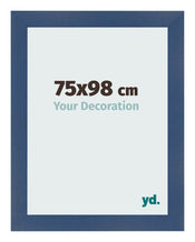 Marco de Fotos 75x98cm Azul Oscuro Barrido MDF Pisa Delantera Tamano | Yourdecoration.es