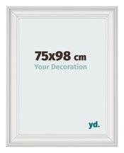 Marco de Fotos 75x98cm Blanco Barrido MDF Lazio Delantera Tamano | Yourdecoration.es