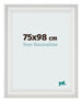Marco de Fotos 75x98cm Blanco Barrido MDF Lazio Delantera Tamano | Yourdecoration.es