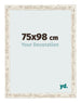 Marco de Fotos 75x98cm Blanco Vintage MDF Bologna Delantera Tamano | Yourdecoration.es