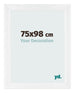 Marco de Fotos 75x98cm Blanco Vintage MDF Pisa Delantera Tamano | Yourdecoration.es