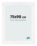 Marco de Fotos 75x98cm Blanco Vintage MDF Pisa Delantera Tamano | Yourdecoration.es