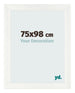 Marco de Fotos 75x98cm Blanco Vintage MDF Pisa Delantera Tamano | Yourdecoration.es