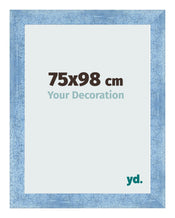 Marco de Fotos 75x98cm Claro Azul Barrido MDF Pisa Delantera Tamano | Yourdecoration.es