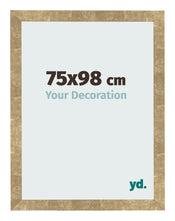 Marco de Fotos 75x98cm Dorado Antiguo MDF Bologna Delantera Tamano | Yourdecoration.es