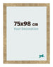 Marco de Fotos 75x98cm Dorado Antiguo MDF Bologna Delantera Tamano | Yourdecoration.es