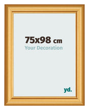 Marco de Fotos 75x98cm Dorado Matte MDF Lazio Delantera Tamano | Yourdecoration.es