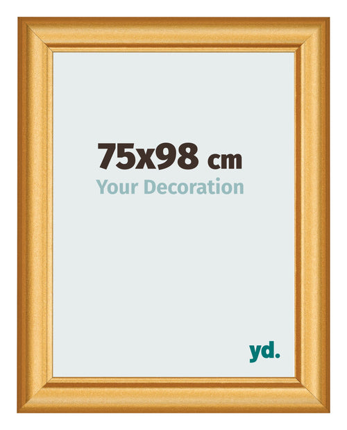 Marco de Fotos 75x98cm Dorado Matte MDF Lazio Delantera Tamano | Yourdecoration.es
