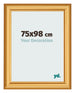 Marco de Fotos 75x98cm Dorado Matte MDF Lazio Delantera Tamano | Yourdecoration.es