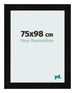 Marco de Fotos 75x98cm Negro Plateado Pulido MDF Pisa Delantera Tamano | Yourdecoration.es