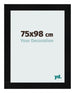 Marco de Fotos 75x98cm Negro Plateado Pulido MDF Pisa Delantera Tamano | Yourdecoration.es