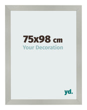 Marco de Fotos 75x98cm Plateado Mate MDF Bologna Delantera Tamano | Yourdecoration.es