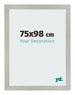 Marco de Fotos 75x98cm Plateado Mate MDF Bologna Delantera Tamano | Yourdecoration.es