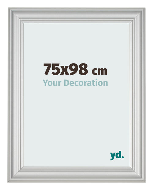 Marco de Fotos 75x98cm Plateado Mate MDF Lazio Delantera Tamano | Yourdecoration.es