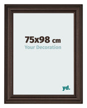 Marco de Fotos 75x98cm Roble Oscuro MDF Lazio Delantera Tamano | Yourdecoration.es