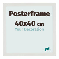 Marco de Poster 40x40cm Blanco Mate MDF Parma Tamano | Yourdecoration.es