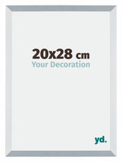 Mura MDF Marco de Fotos 20x28cm Aluminio Cepillado Parte delantera Tamano | Yourdecoration.es