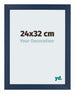 Mura MDF Marco de Fotos 24x32cm Azul Oscuro Barrido Delantera Tamano | Yourdecoration.es