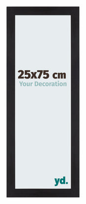 Mura MDF Marco de Fotos 25x75cm Negro Grano De Madera Delantera Tamano | Yourdecoration.es