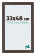 Mura MDF Marco de Fotos 33x48cm Roble Oscuro Delantera Tamano | Yourdecoration.es