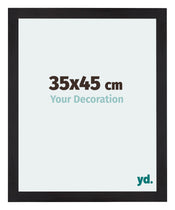 Mura MDF Marco de Fotos 35x45cm Negro grano de madera Parte delantera Tamano | Yourdecoration.es