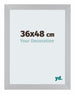 Mura MDF Marco de Fotos 36x48cm Plateado Mate Delantera Tamano | Yourdecoration.es