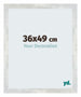 Mura MDF Marco de Fotos 36x49cm Plateado Brillante Vintage Delantera Tamano | Yourdecoration.es