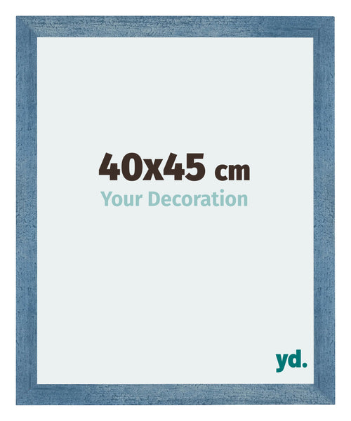Mura MDF Marco de Fotos 40x45cm Claro azul barrido Parte delantera Tamano | Yourdecoration.es