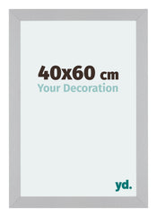 Mura MDF Marco de Fotos 40x60cm Plateado mate Parte delantera Tamano | Yourdecoration.es