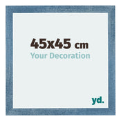 Mura MDF Marco de Fotos 45x45cm Claro azul barrido Parte delantera Tamano | Yourdecoration.es