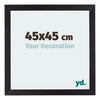 Mura MDF Marco de Fotos 45x45cm Negro grano de madera Parte delantera Tamano | Yourdecoration.es