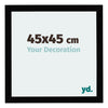 Mura MDF Marco de Fotos 45x45cm Negro muy brillante Parte delantera Tamano | Yourdecoration.es