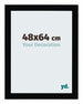 Mura MDF Marco de Fotos 48x64cm Negro Brillante Delantera Tamano | Yourdecoration.es