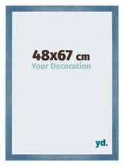 Mura MDF Marco de Fotos 48x67cm Claro Azul Barrido Delantera Tamano | Yourdecoration.es