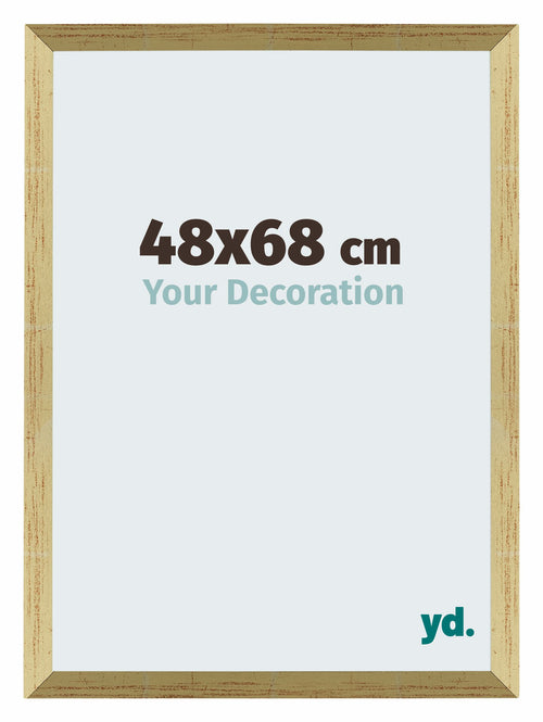 Mura MDF Marco de Fotos 48x68cm Dorado brillante Parte delantera Tamano | Yourdecoration.es
