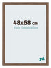 Mura MDF Marco de Fotos 48x68cm Nogal oscuro Parte delantera Tamano | Yourdecoration.es