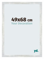 Mura MDF Marco de Fotos 49x68cm Plateado Brillante Vintage Delantera Tamano | Yourdecoration.es
